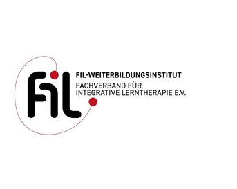 FIL-Zertifizierte Weiterbildung des Fachverbands für Integrative Lerntherapie e.V. mit dem Logo "FIL" in Schwarz und Rot.